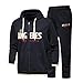 Produktbild Amphia - Sportswear für Männer - Herren Herbst Winter Hooded Print Sweatshirt Top Hosen Sets Sportanzug Trainingsanzug(Schwarz,XXXL)