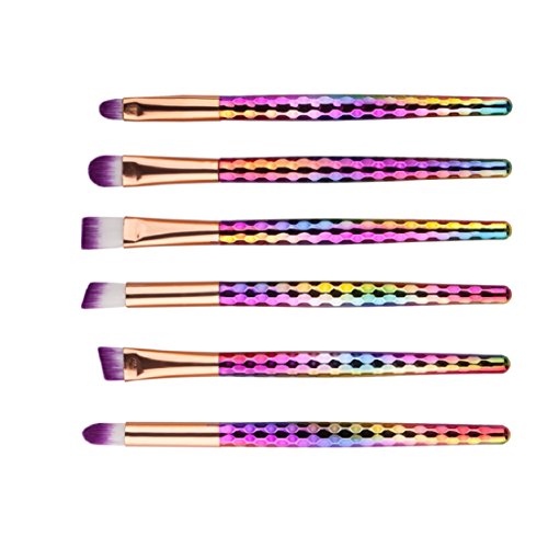Vovotrade ❤❤ 6Pcs bunte Kosmetik Augenbraue Lidschatten Pinsel Make-up Pinsel Sets Kits Tools - 2