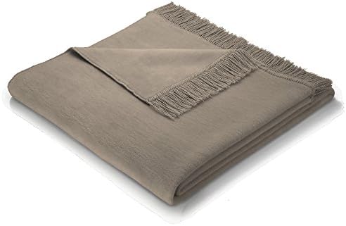 Biederlack 100 x 200 cm Cotton Cover Blanket Throw, Hazelnut Brown