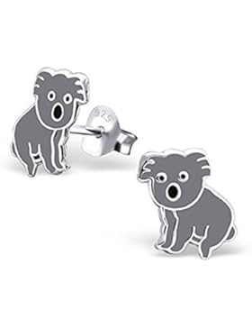 Sterlingsilber Koala-Bär-Ohrringe