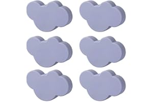 Yicare 6pcs Boutons de Meuble Enfant Poignée Bouton de Porte Forme de Nuage Tiroir du Cabinet avec vis pour Tiroir Placard Armoire (Gris)