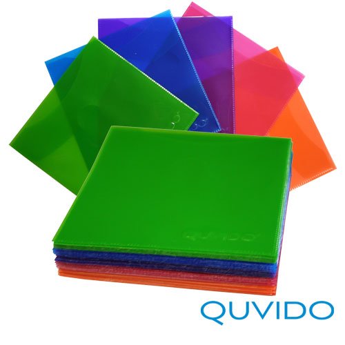 50 QUVIDO CD/DVD/Blu-Ray PP Schutzhüllen Color-Mix - 3