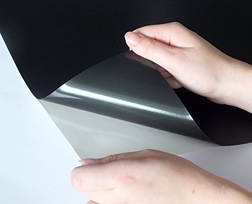 3er Set Selbstklebende und magnetische Tafelfolie/Kreidefolie | Format: 50x7cm | Farbe: schwarz - 4