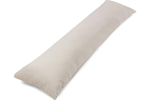 Totsy Baby Coussin de Couchage latéral avec garnissage et Housse : 145 x 40 cm Coussin d'allaitement Coussin de Grossesse Coussin de positionnement pour bébés et Adultes Beige