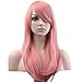 YOPO 28" Wig Long Big Wavy Hair Women Cosplay Party Costume Wig(Pink)