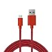 iVoltaa Braided Micro USB Sync and Charge cable 2.4Amp 5 Core 1 Mtr Long for Mobiles, Tablets, Cameras and GPS (Red - Black) RS.249.00