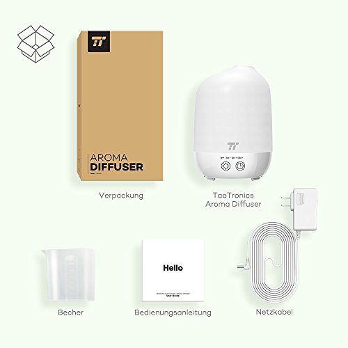 Aroma Diffuser 300ml TaoTronics Ätherisches Öl Diffuser Luftbefeuchter Aromatherapie Touch Controls Timer PCB Schutz PP Gehäusen 7 farbige LEDs - 9