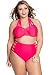 Produktbild Loveours Badeanzug Große Größen Strappy Neckholder Zweiteilige Bikini Set Rote (XXXL)