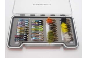 TROUTFLIES UK BOXED FISHING FLIES 40 Muddlers, Trout Flies, Boxed Set, Minnow & Rolled Muddler Mixed size, NBX124