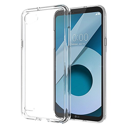 Funda LG Q6 Ferlinso Protecci  n contra ca  das Air h  brido cristal claro TPU parachoques con  Protector de Pantalla  la PC r  gida contraportada para LG Q6  Transparente 