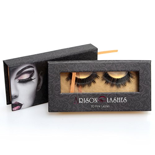Arison Lashes 3D 100% Handgefertigte Künstliche Wimpern Pferd Haar Dicken Augen Falsche Wimpern (1 Paar) - 7