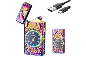 SKRFIRE Dolphin Lighter Plasma Arc Lighter Refillable Electronic Lighters, Cool USB & Flip Fire Lighters, Perfect for Men, Kitchen & Outdoor Use(Multi)