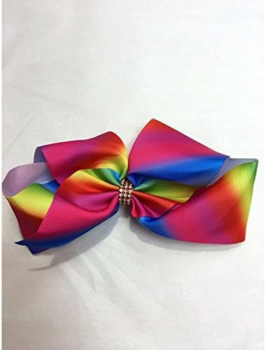 8" Large Rainbow Bow with Jewelled Centre