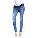 Light Vintage Maternity Jeans Pregnancy Pants (18, Indigo)