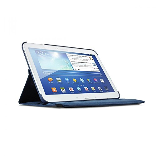 COOVY® 360° ROTATION COVER FÜR SAMSUNG GALAXY TAB 3 10.1 GT-P5200 GT-P5210 GT-P5220 SMART HÜLLE TASCHE ETUI CASE SCHUTZ STÄNDER Farbe dunkelblau - 3
