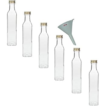 Bouteille Argon Mikken Lot De 12 Bouteilles En Verre De 500 Ml Avec Bouchon à Vis Doré Entonnoir Capsule Laurent Perrier