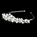 WINOMO Rhinestone Faux Pearl Decorated Wedding Bridal Hair Barrettes, Hairband, Hair Clip, Hair Loop, Tiara (Sliver)