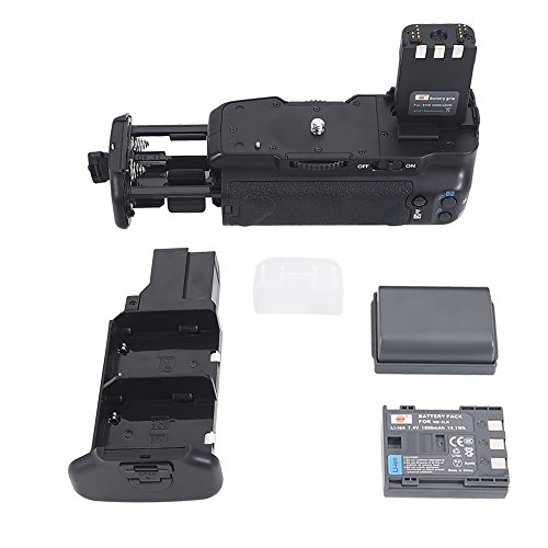 DSTE Multi-Puissance Vertical Batterie Poign  e Titulaire pour Canon EOS 350D 400D DSLR Cam  ra comme BG-E3 avec 2-pack NB-2LH