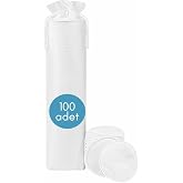 BLUENDY 100 Adet Yuvarlak Makyaj Temizleme Pamuğu -%100 Saf Premium Kalite Disk Pamuk, Fond&ouml;ten ve Makyaj &Ccedil;ıkarma Pedi, T&uuml;y B