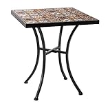  Mesa de jardín de Hierro y Mosaico marrón para terraza Garden - LOLAhome