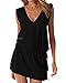 Produktbild Fletion Sommer Frauen Schwimm Strand-Kleid Sexy Tiefem V-Ausschnitt Öffnen zurück Badebekleidungs Strand Bikini Badeanzug Damen Strandkleider Kleid Rock
