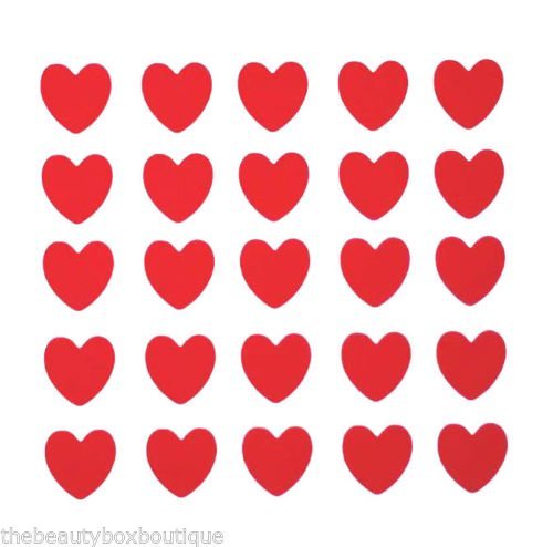 25 x corazón pegatinas de vinilo  (V9 rojo) con purpurina copa de vino Paredes Espejos taza portátil taza