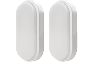 ‎DA LIGHT da LIGHT LED Deckenleuchte 12W 1020 Lumen Deckenlampe Extra Flach 42mm LED-Lampe IP54 Spritzwasser geschützt 230V Kellerleuchte für Badezimmer Wohnzimmer Keller Neturalweiß 4000K (2 Stück)