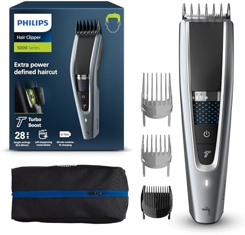 Philips Hair Clipper Serie 5000 Regolacapelli Con Tecnologia Trim-n-Flow E DualCut (modello HC5630/15)