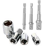 JTENG Akkuschrauber Stecknuss Adapter Steckschlüssel Nuss...