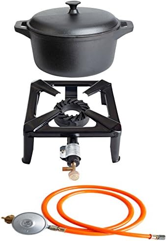 Hob without Safety Pilot with 8.5 KW power; dimensions: 30 x 30 x 15 CM Diameter 22 CM and Gusseisentopf &amp;Regler
