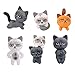 Produktbild 6pcs Miniatur Puppenhaus Maerchengarten Harzlandschaft Diy Grumpy Cat Dekor