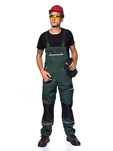 TMG® – Herren Latzhose für Gartenarbeit – strapazierfähig – Grün - 4