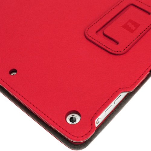 igadgitz Rot PU Ledertasche Hülle Folie für Apple iPad Air 2013 Mit Multi-Winkel Betrachtungs-stand + Auto Sleep/Wake + Displayschutzfolie - 8