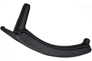 HACREYATU Maniglia della porta interna in pelle per B-MW X5 E70 2007-2013 X6 E71 E72 2008-2014 (sinistra, nero)