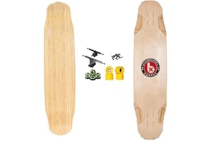 Longboard Completo BeXtreme Freedom 39 + Ejes 180mm Ruedas 70x51mm y rodamientos ABEC 9. Monopatin polivalente para Freestyle, Freeride y Downhill Ideal para derrapar patineta