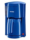 Mit Aromaschutzschraubdeckel SEVERIN KA 9235 Filter-Kaffeemaschine Blau 2 Isolierkannen 800 Watt