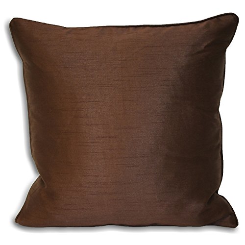 Fiji Faux Silk Chocolate Cushion Cover 43 x 43