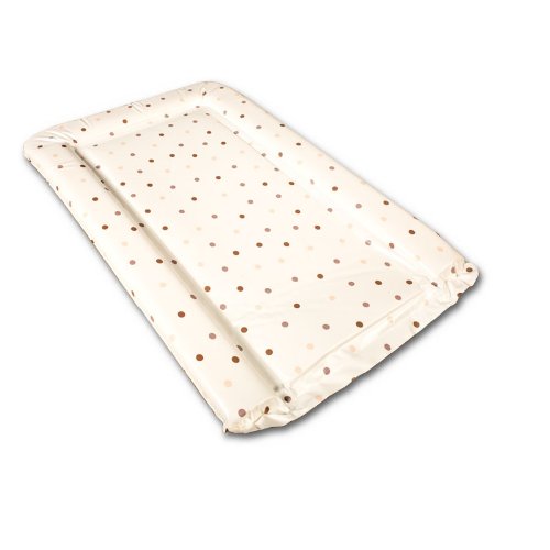 Boys/Girls Deluxe PVC Change/Changing Mat - CREAM WITH COFFEE/BEIGE SPOTS