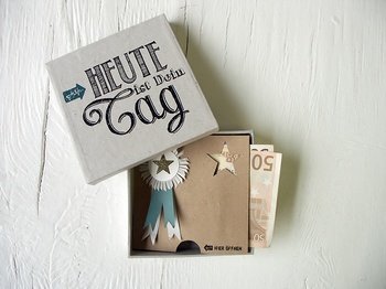Geldgeschenkbox "Heute ist Dein Tag"
