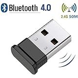 Bluetooth 4.0 USB Dongle, Bluetooth Stick, Unterstützt NUR Bluetooth Kopfhörer, Maus, Tastatur, Druckern, PC, Bluetooth Adapter für PC Windows 10( Plug & Play), Win/8.1/8/7/Vista/XP