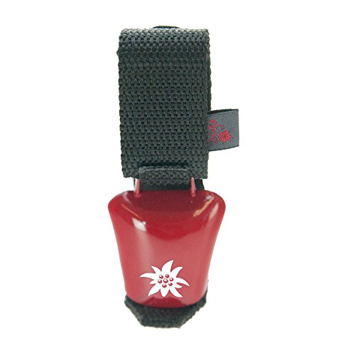 ebos Alpenhupe, Cencerro como Timbre de Bicicleta, Compatible con Todas Las Bicicletas | Abrazadera de Bicicleta Resistente a la Intemperie | Timbre con un Alto Sonido para Cada Manillar (Rojo)