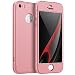 Produktbild Handyhülle für iPhone se/iPhone 5/iPhone 5s, Hülle 360 Apple iPhone Premium PC Plastik Ultradünnen Kratzfeste Stoßdämpfende für 360 Degree Protection - Rose Gold