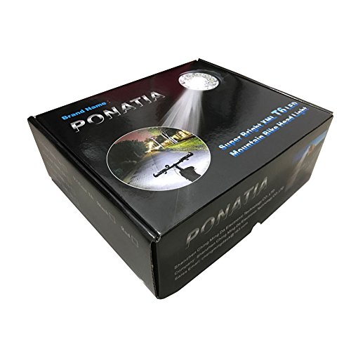 Ponatia Scheinwerfer für Mountainbike, 9 Cree XM-L T6, 15.000 Lumen + Solar-Rücklicht + Ladegerät zum Laufen, Angeln, Camping, Radfahren - 6