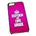 Produktbild Schwarz Cover für iPhone 5/5S 0778 Pink Keep Calm und Love Arrak