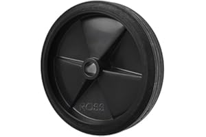 ROSS HANDLING Solid Rubber Wheel with Black Plastic Center - 125mm Diameter, 15mm Bore, 31mm Tread Width - Durable for Trolleys & Light Industrial Equipment, Load Capacity 50kg Durable Long Lasting Wheel