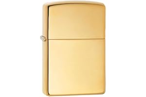 ‎ZIPPO Zippo Zapalniczka Sztormowa, Chromowana (High Polished Brass Heavy Wall), Model Podstawowy, do Napełniania, Wielokrotnego Użytku, Odporna na Wiatr, Pudełko Prezentowe, Wyprodukowana w USA