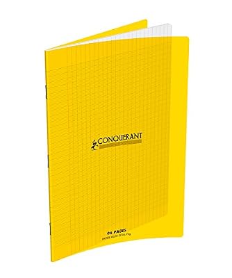 Conquerant Conquérant Cahier Grands carreaux Seyès 96 pages 24 x 32 cm Jaune