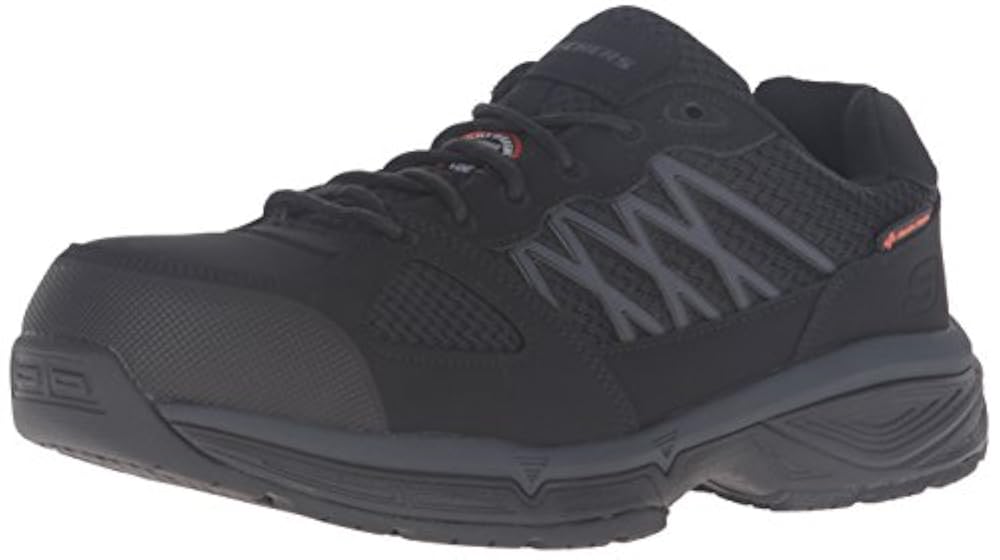 Skechers for Work Men's Conroe Searcy Work Shoe, Black, 7 M US
