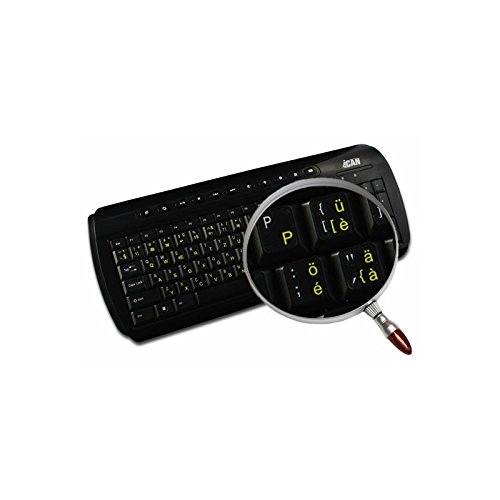 Tastatur Schlüssel [Schweizer deutsch] Aufkleber Transparent gelb - 2