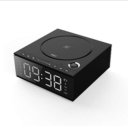 Preisvergleich Produktbild FENGFENGGUO Bluetooth-Lautsprecher, Smartphone Wireless Charging Wecker Clock Audio Geschenk Mode-Ideen,Black